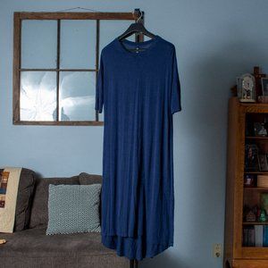 Deep Blue T-shirt Swing Dress
